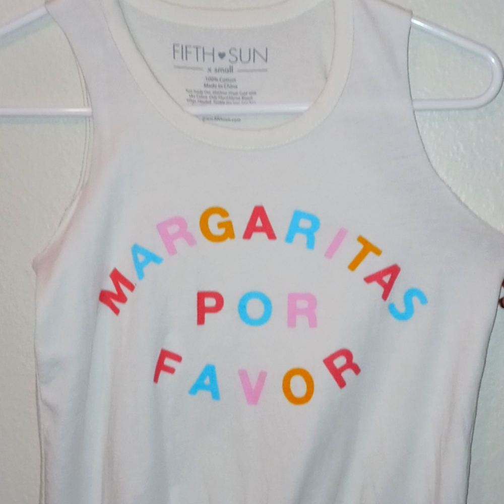 Margaritas Por Favor Cropped Tee(Never Worn)